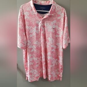 Crown And Ivy Men's Pink Floral Polo Shirt